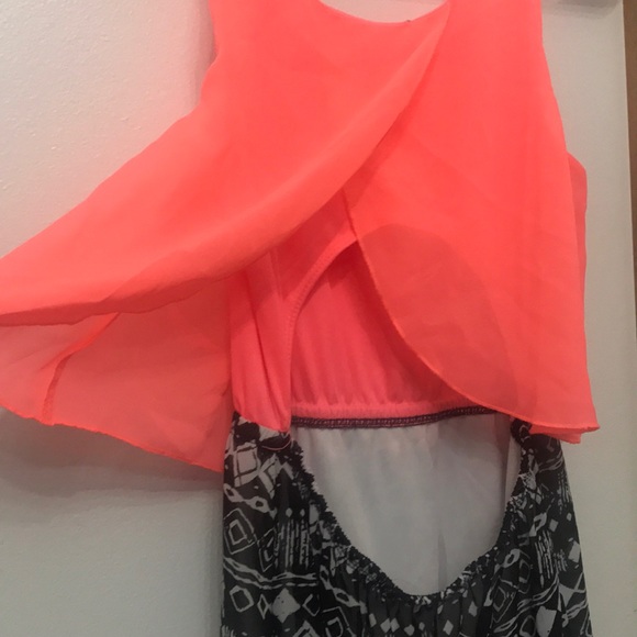 Pink and Black High Low Dress - Picture 7 of 7